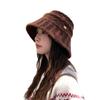 Autumn And Winter Retro Knitted Bucket Hat Mixed Color Texture Warm Basin Hat Fashion Casual Show Face Small Versatile