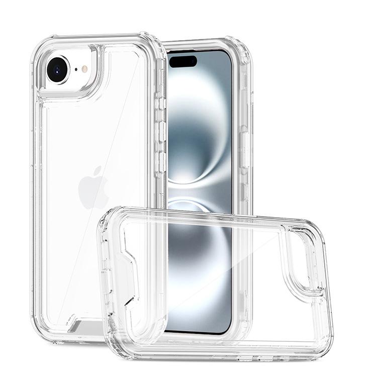 

Mobile Phone Case for IP16e Three-in-one TPU Transparent PC Color Multi-color Optional For iPhone 16E