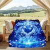 1PC Custom Name Unicorn Dreams Blue Light Flannel Blanket Versatile,all-season Throw Suitable for the Living Room,bedroom,camping,travel,and Gift
