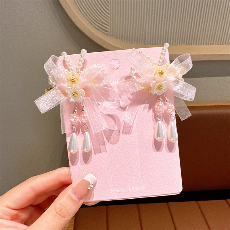 Antyczna zawieszka z frędzlami, spinka do włosów, akcesoria dziewczęce