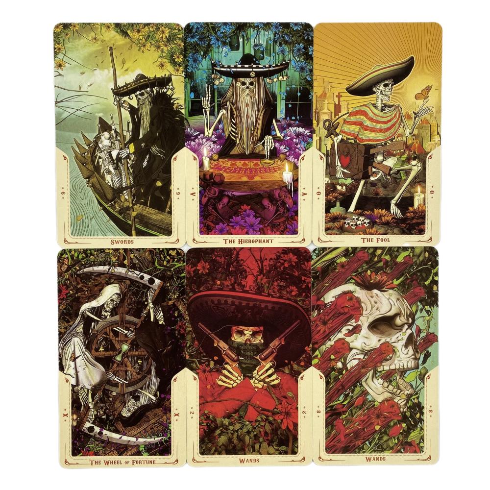 Santa Muerte Tarot Cards Divination Deck English Versions Edition Oracle Board Playing Table Games for Party