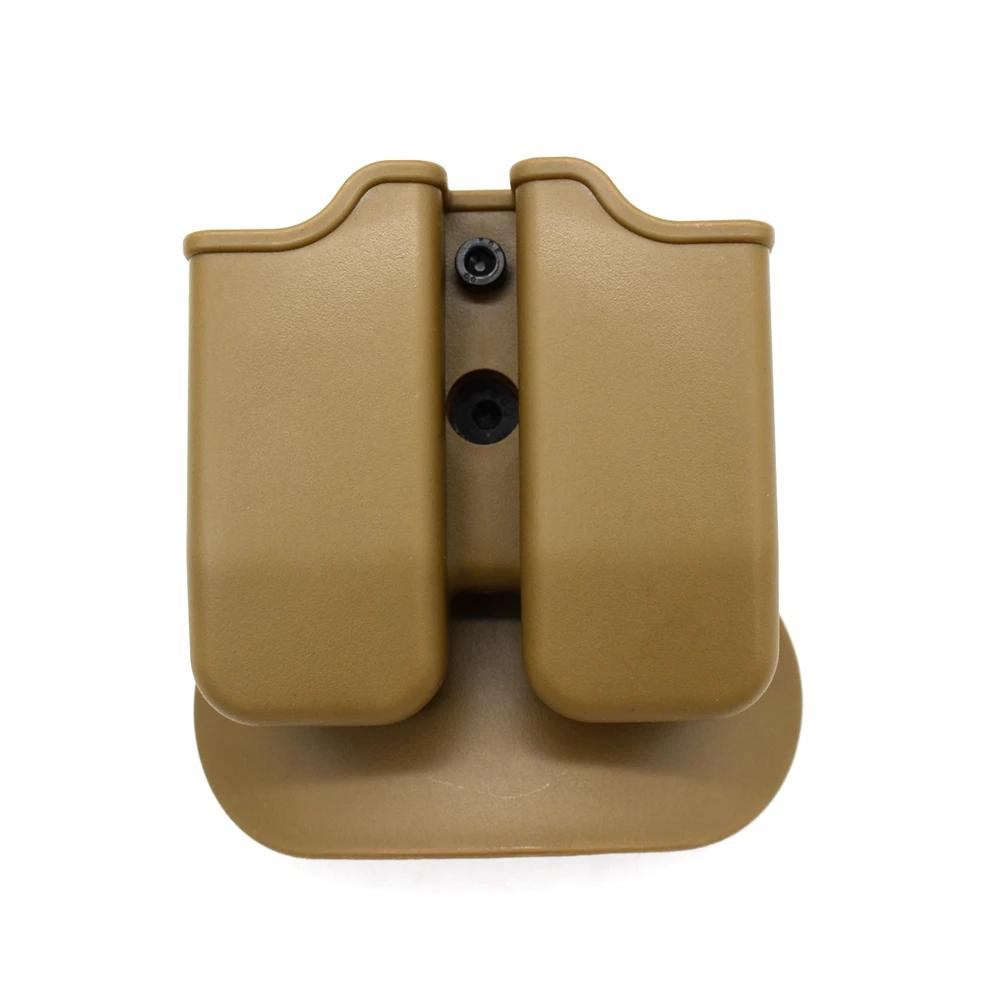 Doppelmagazinhalter Universal 9mm .40 Mag Holster für Glock 17 Beretta M9 M92 USP Paddle Magazintasche Etui