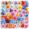 50 Transparent Cartoon Floral Sticker Package Waterproof Transparent PET Hand Account Decorative Guitar Notebook
