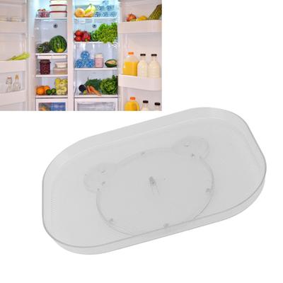 Turntable for Refrigerator Non Slip Bottom 360 Degree Rotating Storage Tray for Snacks Spices Drinks Bear Type