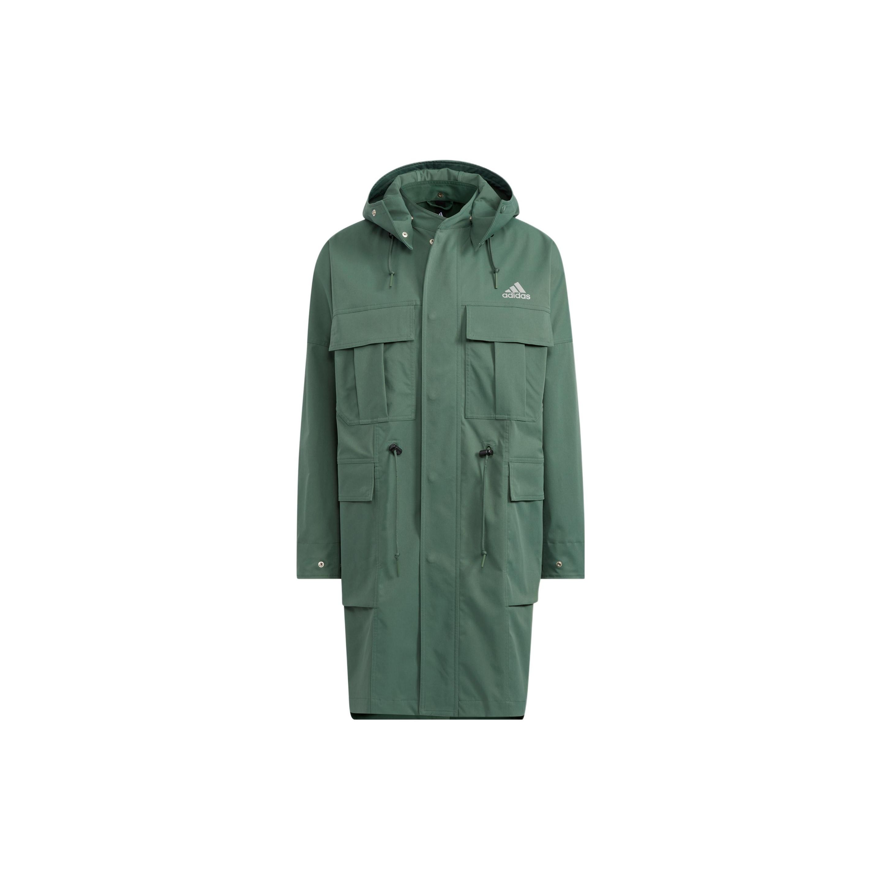 

Adidas Presave Длинная тканая куртка Мужская Верхняя одежда Зеленый HM2710