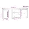 VidaXL Buffet Armoire de Rangement Organisateur de Maison Armoire de Salon Meuble de Salle de Séjour Intérieur Blanc 3114070