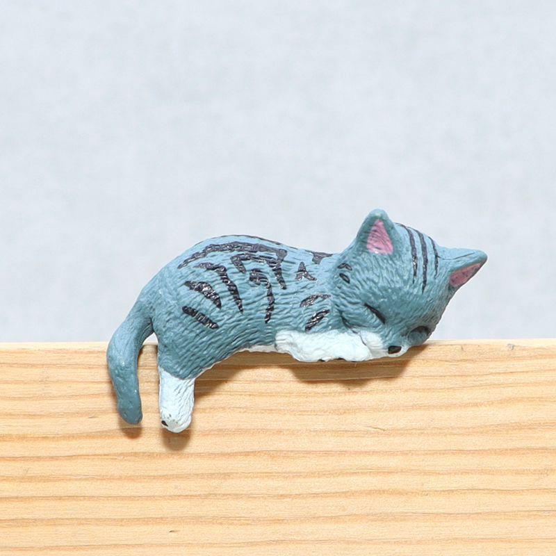 Tegneserie Simulering Akvarium Kantheng Katt Akvarium Ornament Figur Minilandskap Hjemmedekorasjon Søte Skrivebordsgaver