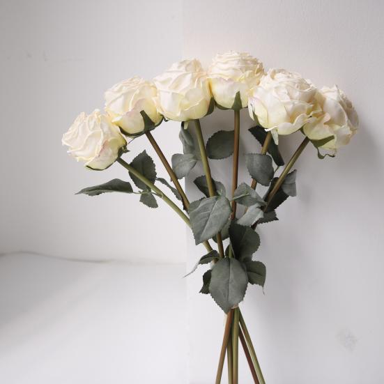 Artificial Rose Flower Realistic Faux Silk Rose with Stem for DIY Wedding Bouquets Home Party Table Centerpiece Floral Arrangement