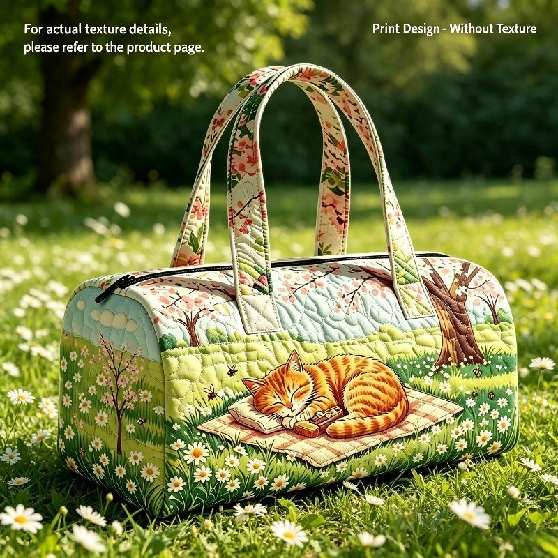 3D Independent Station Bus Series Women's Travel Yoga Handbag with Fashion Print