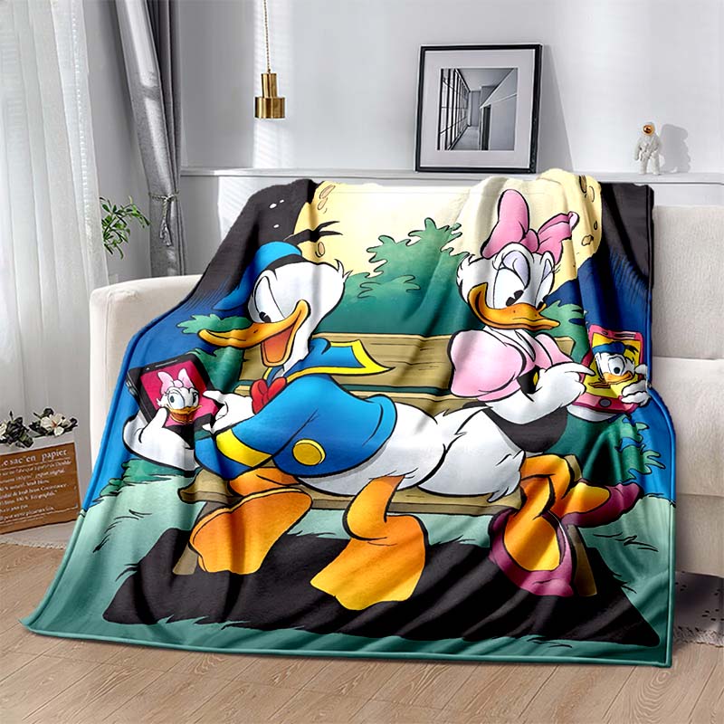 New Product! Donald Duck and Daisy Duck Custom Blanket Fluffy Kids and Adults Sofa Plush Bedspread Blanket for Sofa Bed Room