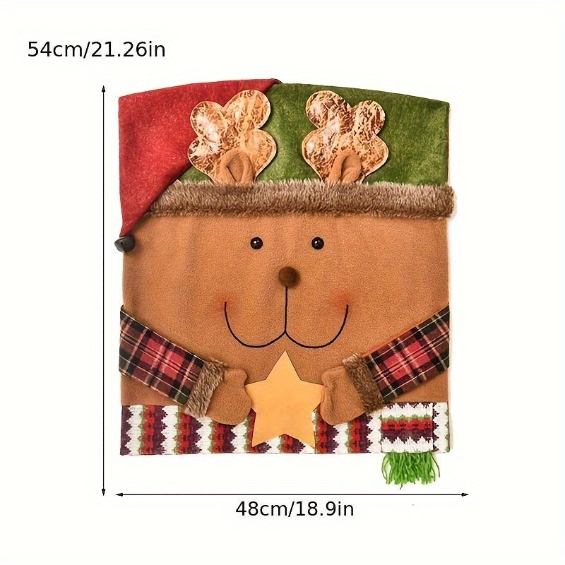 3Pack Christmas Chair Covers Festive Dining Chair Slipcovers for Holiday Decor, Suitable for Home Restaurant Use Assorted Winter Character Designs