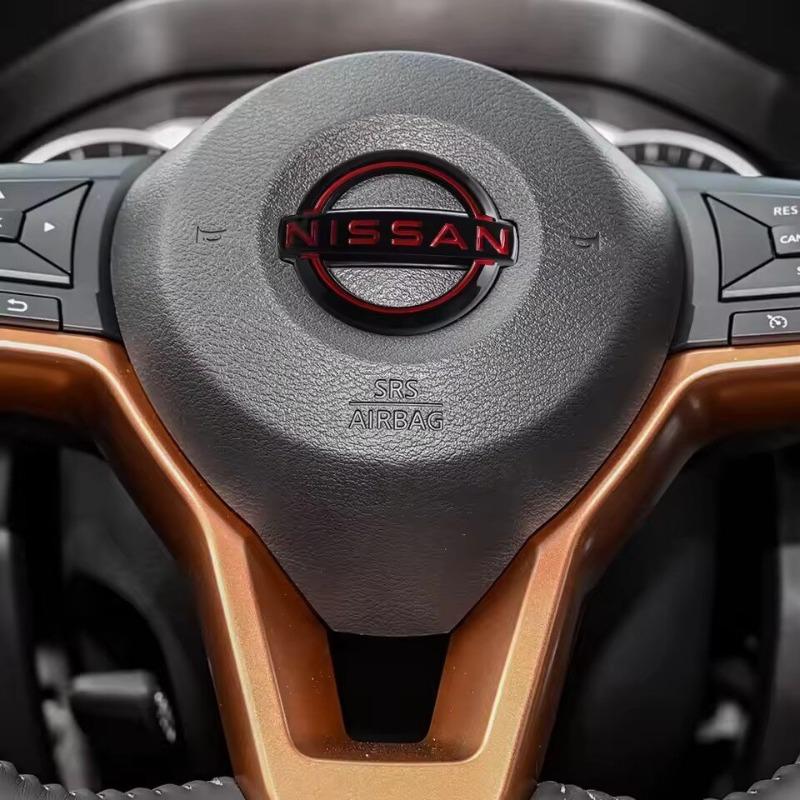 BQAHUE1 ABS Car Steering Wheel Center Cover Sticker Emblem for Nissan Titan Qashaqai Sylphy X-trail Micra Note Xterra Sentra Altima