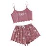 Eclipse Moon Child Letter Print Camisole & Shorts Set