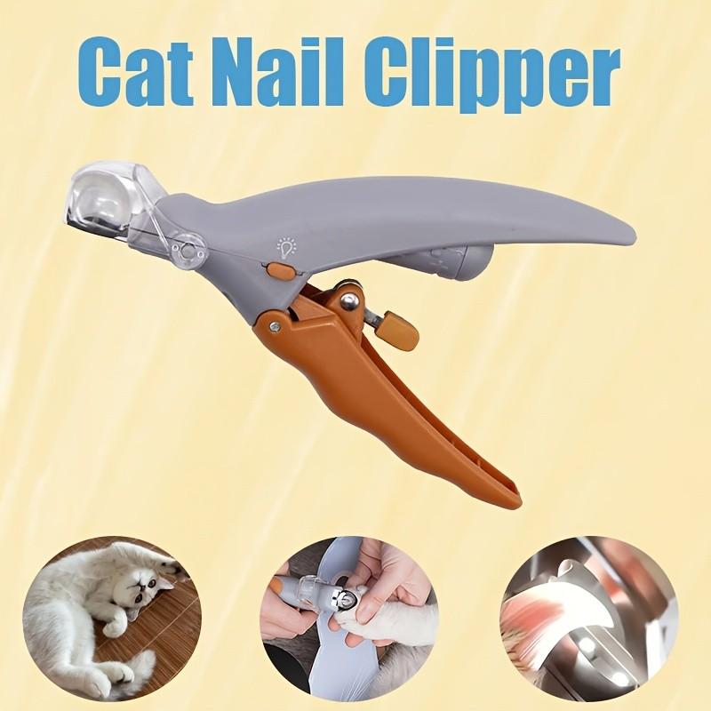 

1 Pc 5X Magnification Quick-Clip LED Light Pet Nail Clipper - Steel Blades, Battery-Powered for Cats & Dogs (Batteries Not Included) оранжевый