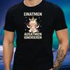 T-Shirt Men Breathe In Breathe Out Unicorn Motif Cotton Size S To 5XL