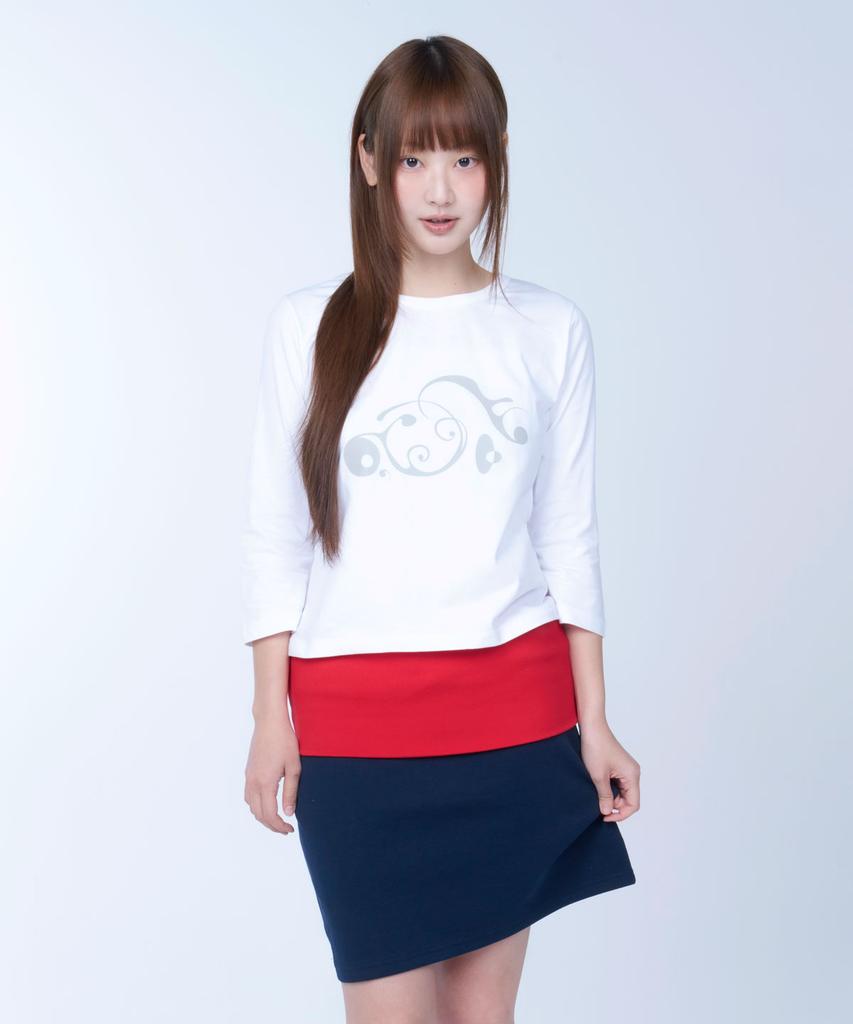 Laailai Drift Flow 3/4 Sleeve Tee (White)