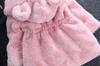 Autumn & Winter Furry Bunny Ear Sweater Coat for Toddlers and Girls - New Style Cotton Padding.