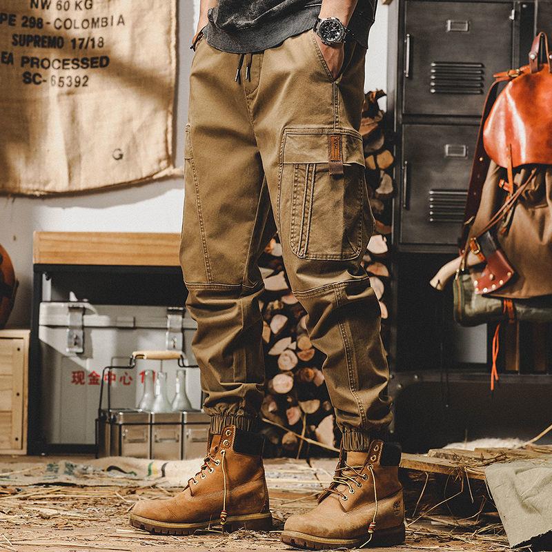 Techwear Cargo Pants Men Black Cargo Trousers Male Vintage Japanese Streetwear Hip Hop Pockets Casual Safari Style Loose