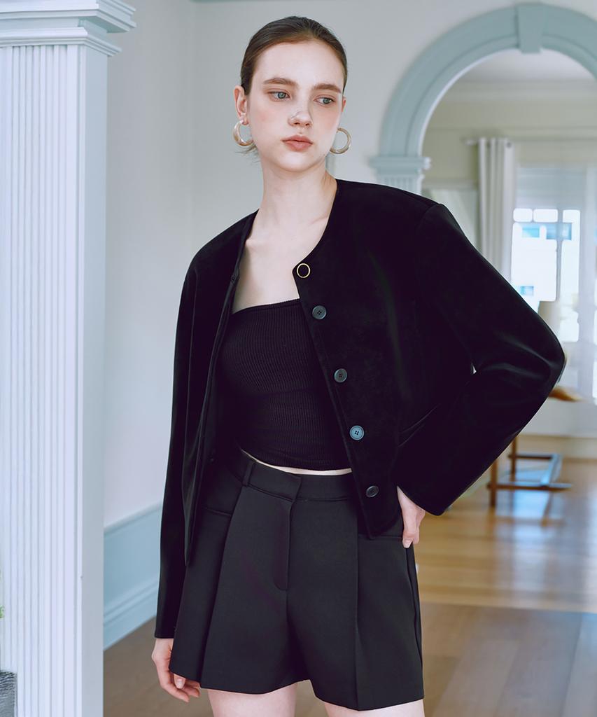 Juliy&Calla 25Fw Calla 2 Gbtn Nova Moro Leather Jacket Black