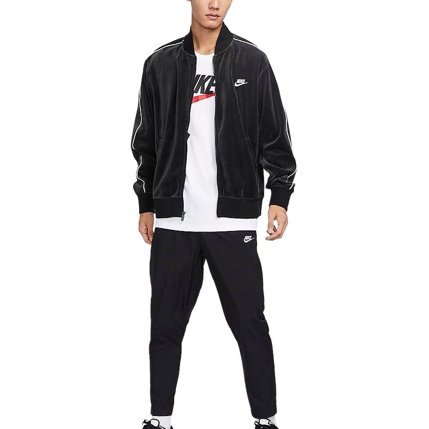 Nike Sportswear Club Logo Full-Zip Jacket Men Outerwear Black FB8232-010