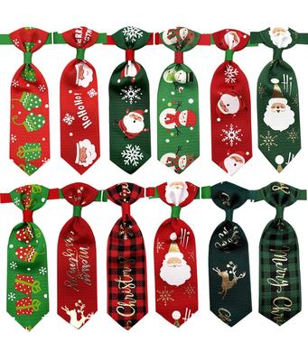 50pcs Xmas Dog Accessories Christmas Pet Dog Tie Collar Small Dog Cat Puppy Neckties Bowtie Holiday Pet Dog Grooming Items