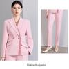 Premium Pink Women's Suit Set: Two-Piece Pants and Skirt for Spring, Autumn, and Winter - Professional Attire