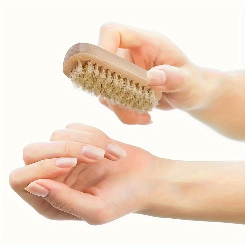 Natürliche Holznagelbürste zur effektiven Reinigung der Nagelhaut - Robustes Werkzeug zur Pflege von Finger- und Zehennägeln, Perfekt zur Staubentfernung und Maniküre-Vorbereitung