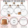100ml Spherical Plastic Potion Bottles Ball Shape Round Bottles 3.4 Oz Sand Art Bottles with Corks and Tags Bottle Candy Jar