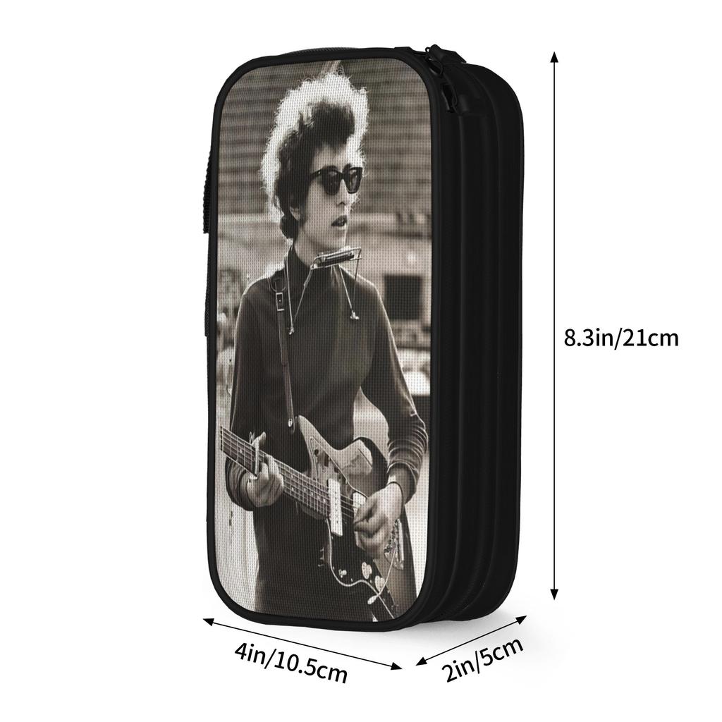 Bob Dylan Singer Pen Box Double Layer Large Capacity Office Supplies Pen Case Birthday Gift