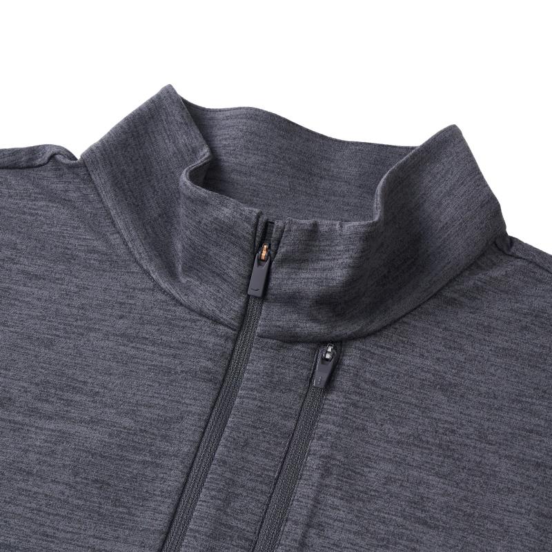 Saucony Sports Lifestyle Series Printed Stand Collar Slim Fit Long Sleeve Knit Top Men tops Black SC2249023A-HS01