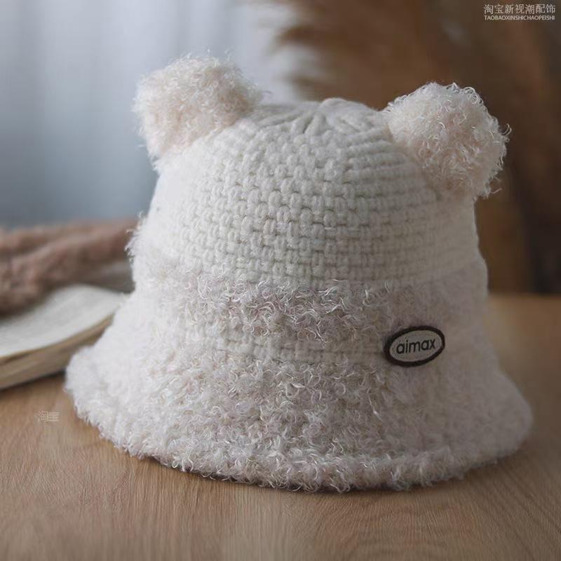 

Осенне-зимняя теплая шляпа-панама из овечьей шерсти для женских путешествий, складная шляпа-ведро в корейском стиле, трендовая, универсальная, маленькая, с полями Average size