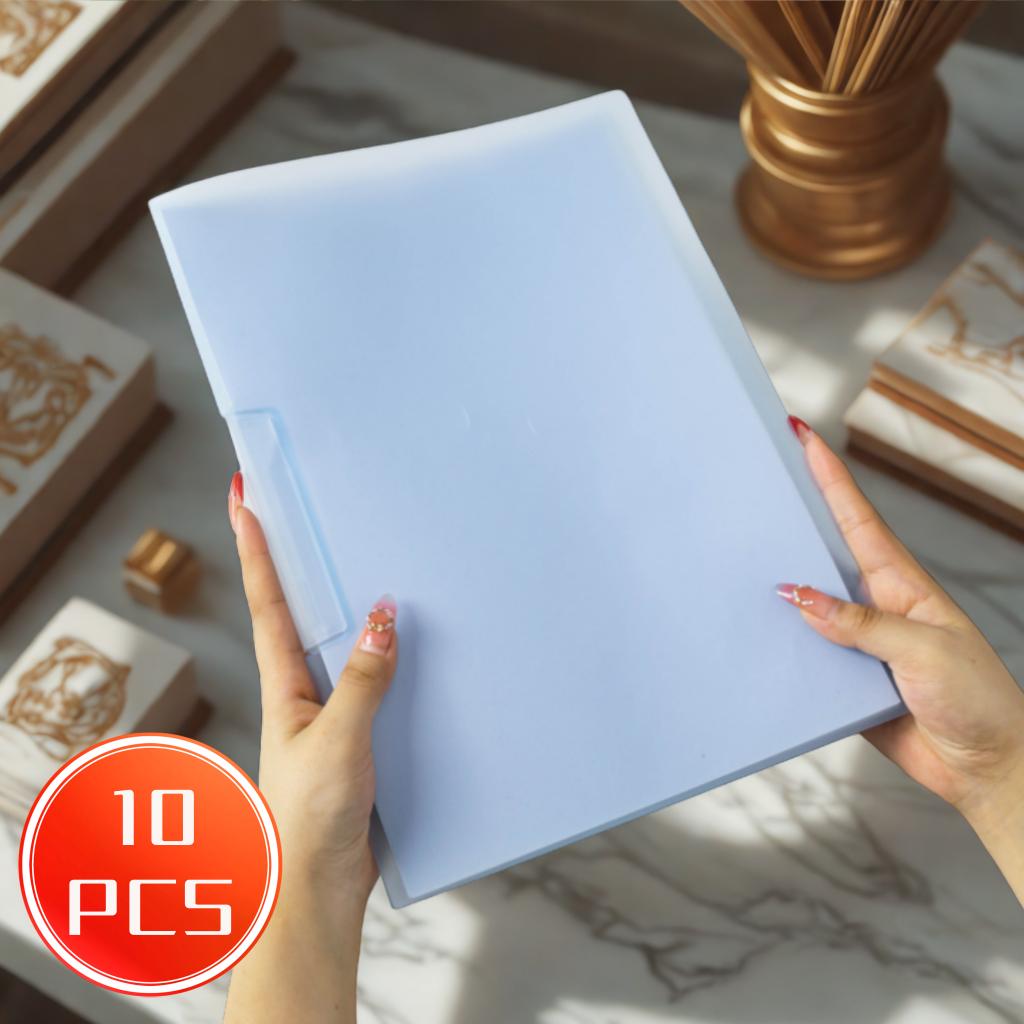 

Набор из 10 штук А4 Вращающаяся папка с рычажным механизмом Хранение тестовых работ Прозрачный вкладыш Информационная папка