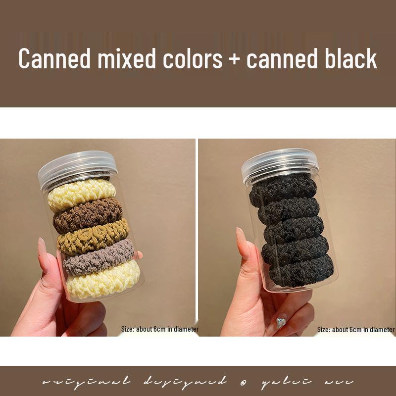 Women's Seamless Rubber Band Hair Tie - 2025 New High Ponytail, Simple Design with Leather Cover