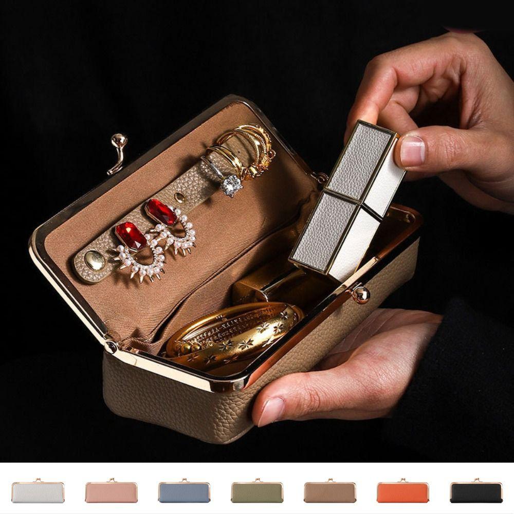Multifunctional Portable Jewelry Organizer Automatic Closing Makeup Bag  Home Storage