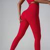 High-Waisted Seamless Yoga Leggings With Pockets Womens Slim Fit Workout Pants Breathable Compression Tights