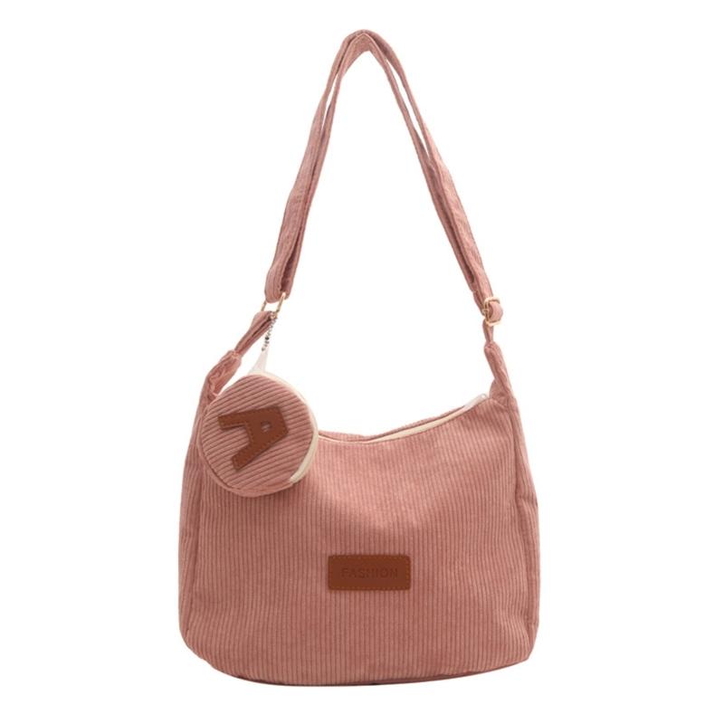 2024 NEW Crossbody Bag Corduroy Shoulder Bags Large Capacity School Book Bag Fashion Bags for Teen Girl Student