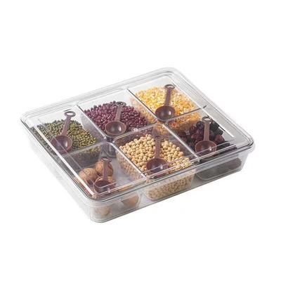 Transparent 6-Compartment Seasoning Box Set