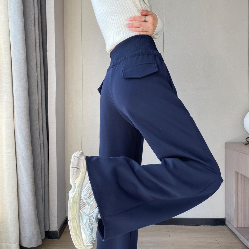 2026 Spring Women's High Waist Narrow Leg To Wide Leg Sweatpants