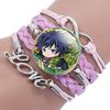 Slayer Demon Bracelet Alloy Glass Pendant Multilayer Woven Accessories Anime