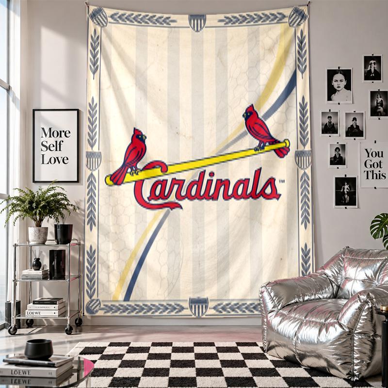 St. Louis Cardinals Wall Tapestry Home Decor Wall Hanging Cloth for Bedroom Living Room Background