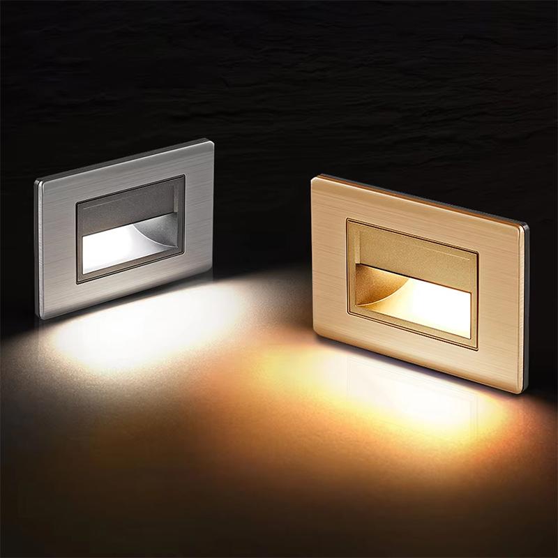 Luce per gradini con sensore di movimento umano Luce da incasso per gradini Luce notturna Luce per scale