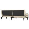 Cream Fabric Sleeper Sofa with Armrests