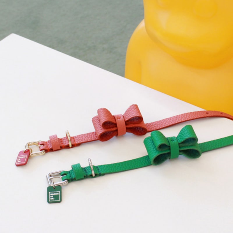 MAISON DE MIU Soft Ribbon Necklace Coral