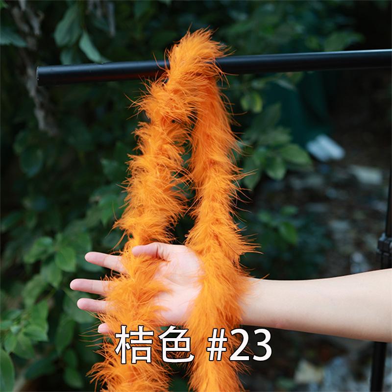 Color Encryption Thickened Feather Strip Diy Turkey Fluff Strip Wedding Decoration Clothing Skirt Accessories