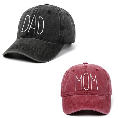 New Dad Mom Embroidery Baseball Caps Men Women Retro Washed Cotton Snapback Dad Caps Outdoor Sports Visor Sun Hat Unisex