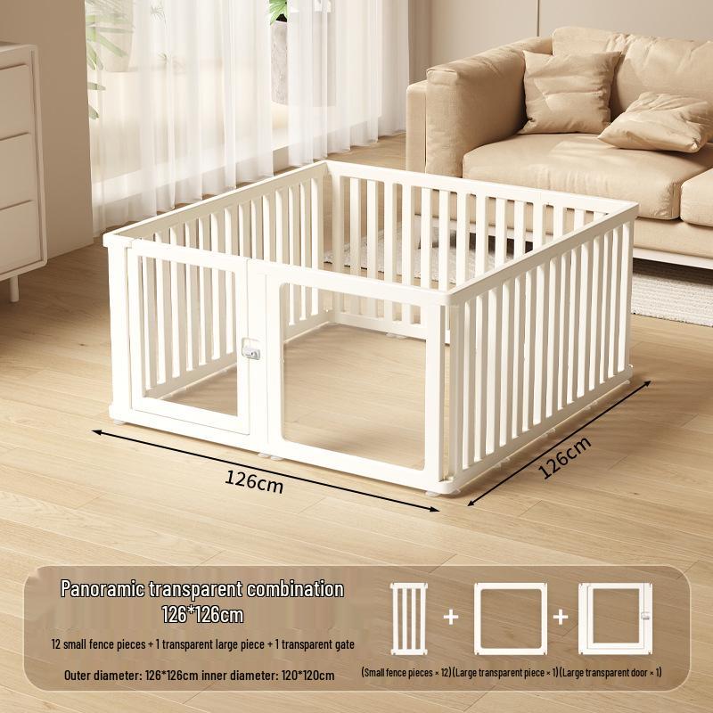 Gard Interior din Acril Transparent pentru Câini Mici - Incintă de Siguranță & Casuță pentru Câini