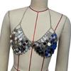 Bohemian Dance Costume Halter Bra Sequins Metal Chain Party Wear For Latin Dance Club Or Vacation Wear