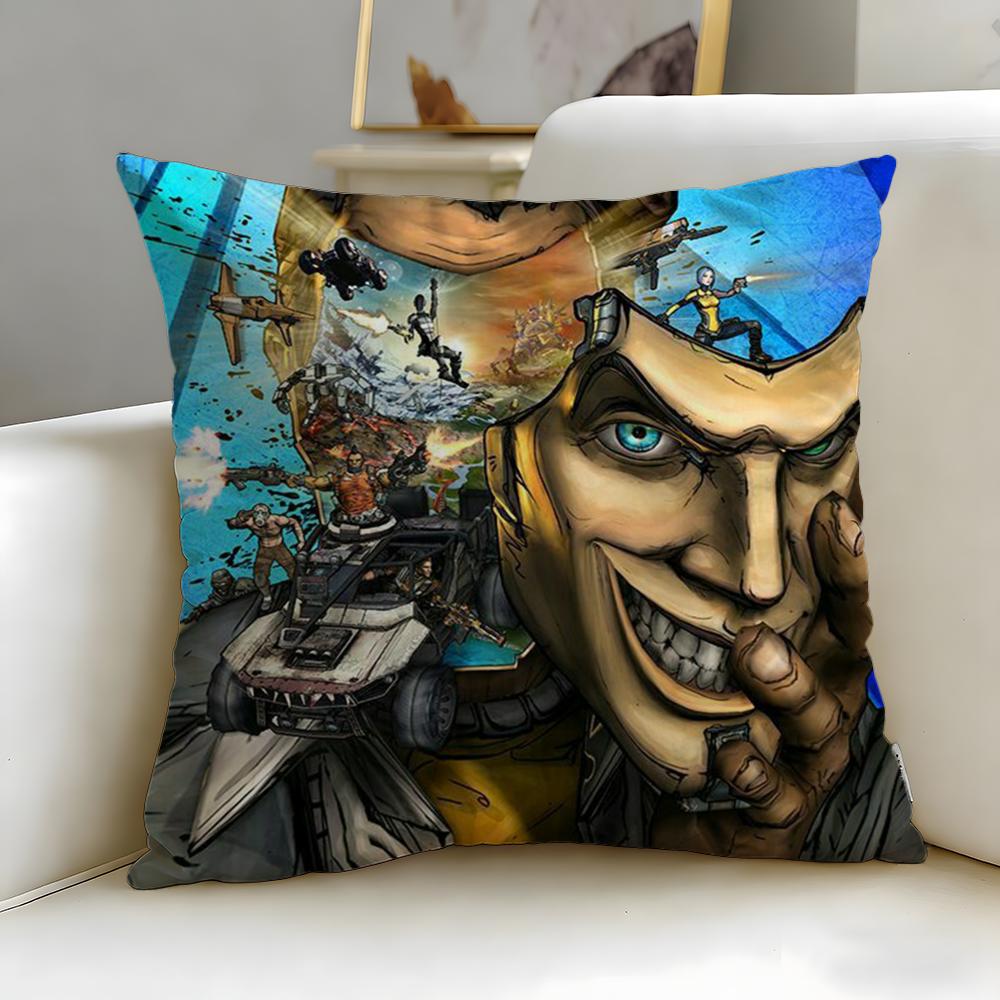 Klassisches Spiel Borderlands Kissenbezug Weich Leicht zu Waschen Kissenhülle Vielseitig für Sofa Bett Reise und Büro