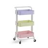 OIMG Candy Color 3-Tier Movable Kitchen Storage Cart