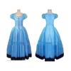 (Adult, Tag L=US S) In Alice Wonderland Tim Burton Cosplay Blue Dress Halloween Costume Dress Prom